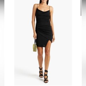 ALICE + OLIVIA
Katey wrap-effect ruched jersey mini dress
